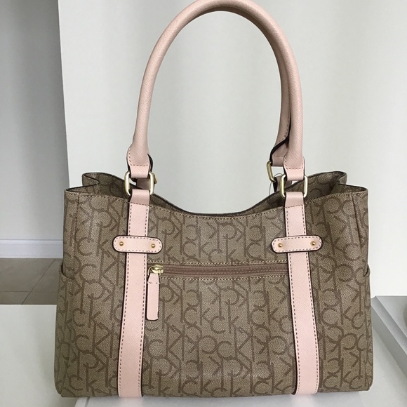 Calvin Klein Light brown/pink CK logo handbag - Picture 5 of 8